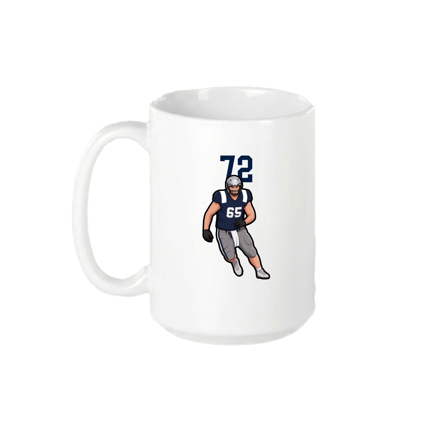 15oz Coffee Mug — Number Top in White