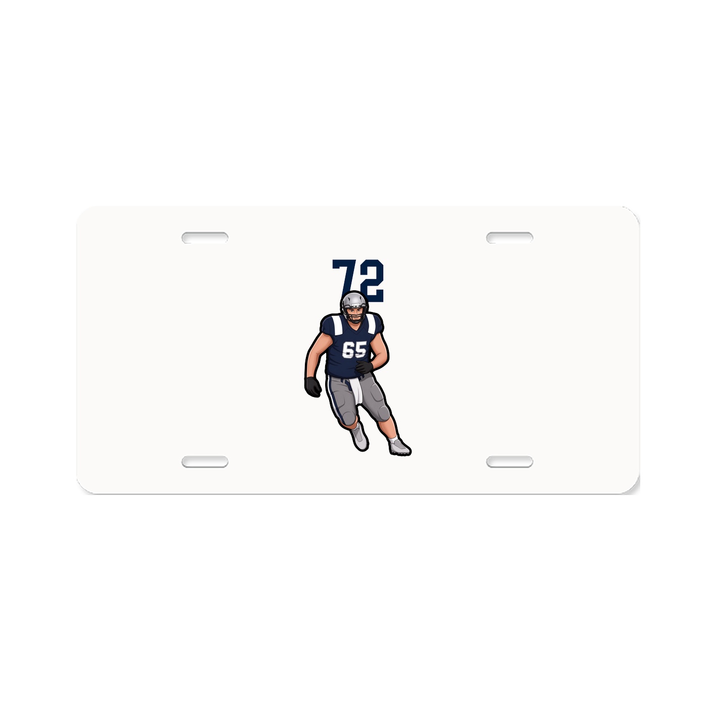License Plate — Number Top in Classic