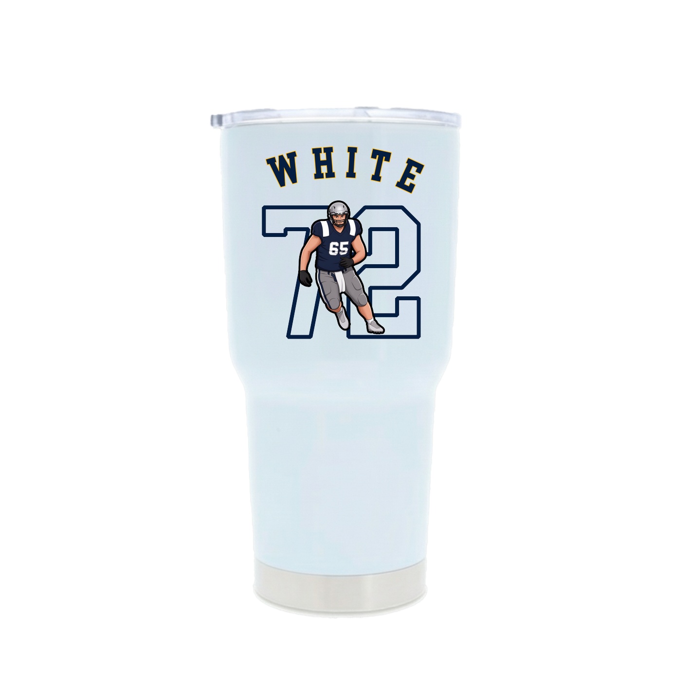 30oz Stainless Steel Tumbler — Shirsey Arch in White
