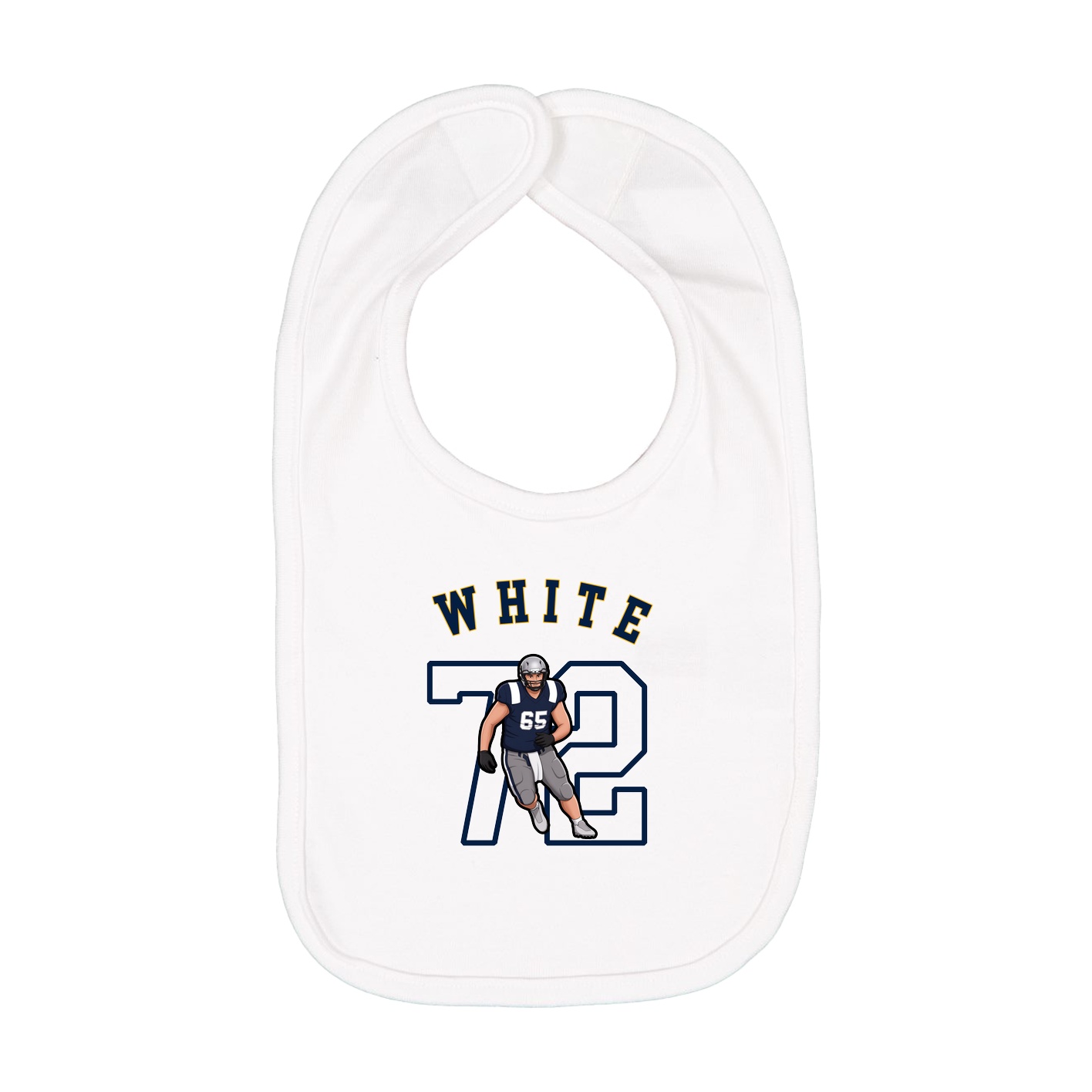 Infant Bib — Shirsey Arch in White