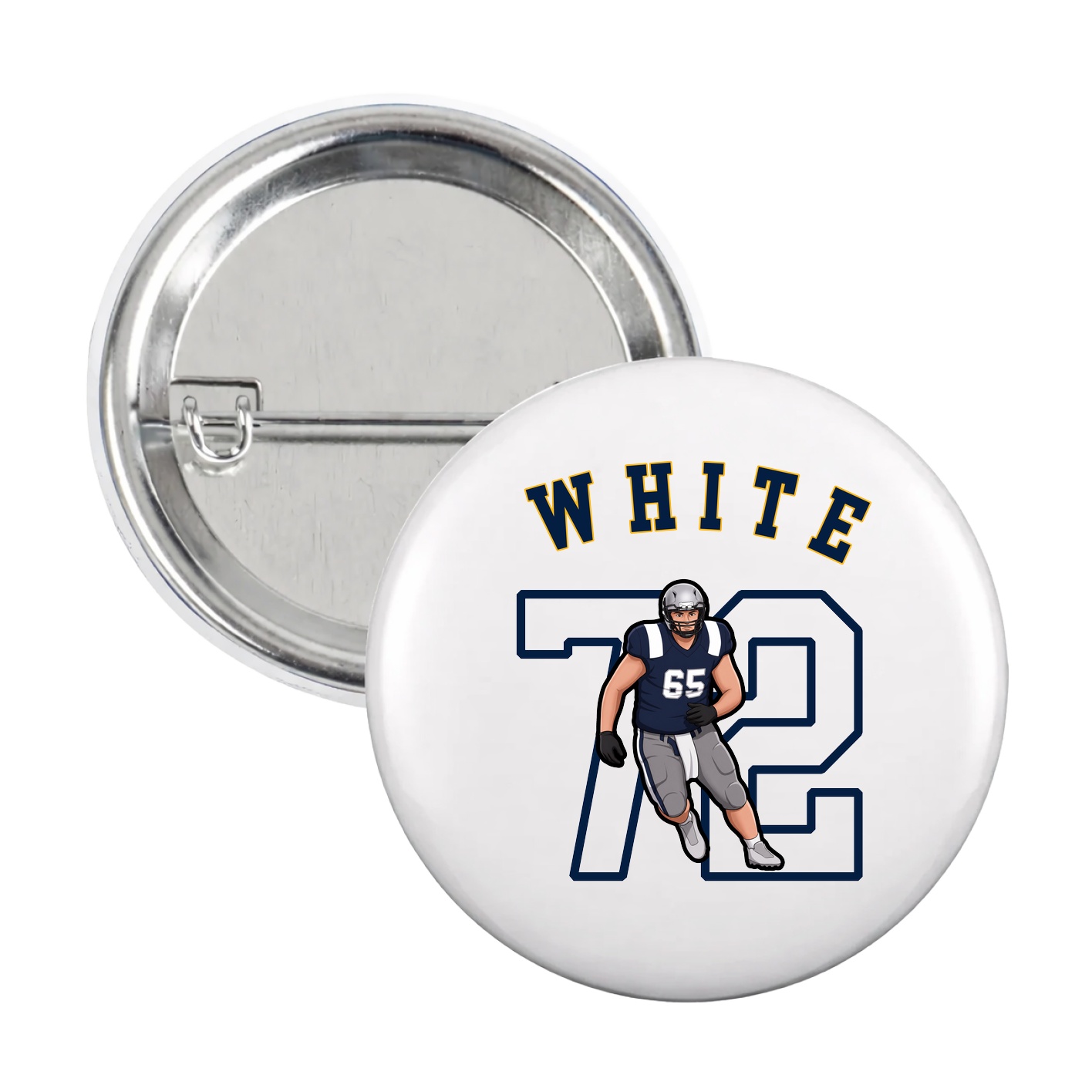 Game Day Button — Shirsey Arch in White