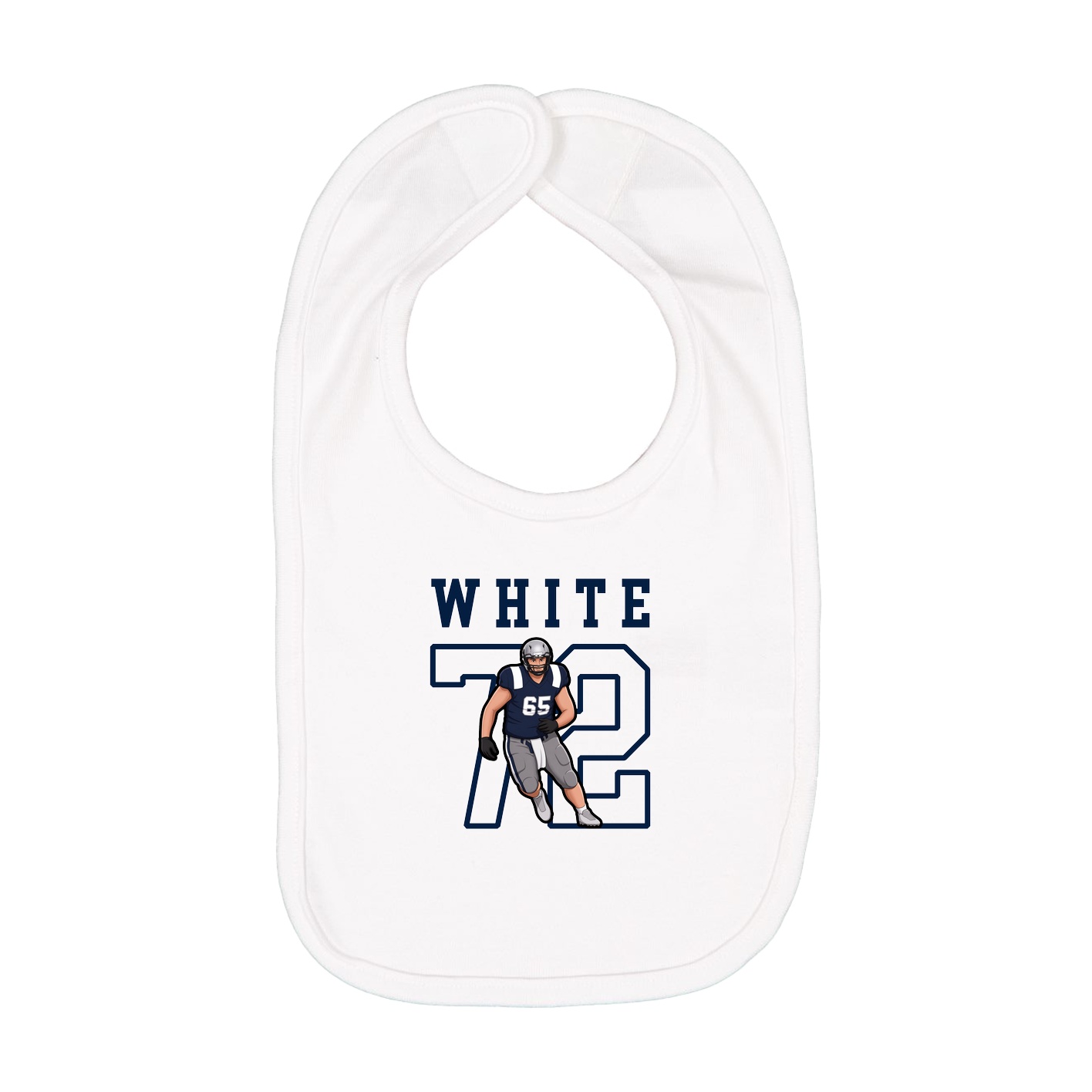 Infant Bib — Shirsey in White