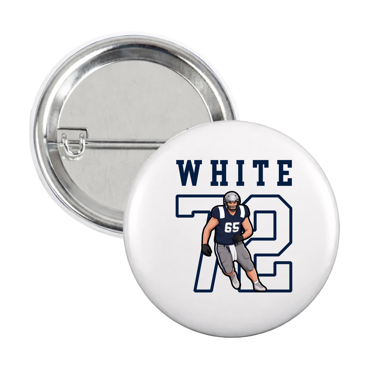 Game Day Button — Shirsey in White