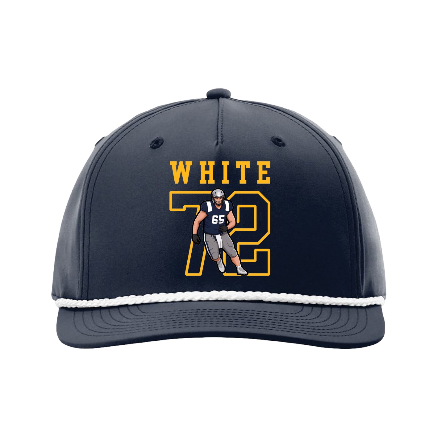 Five-Panel Classic Rope Cap — Shirsey in Navy