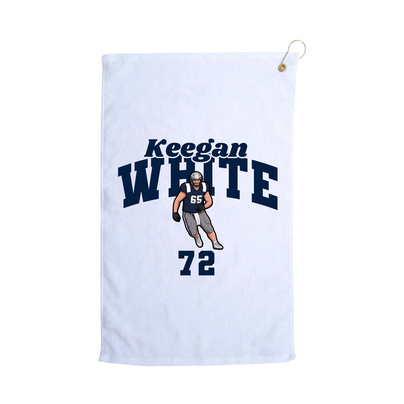Golf Towel — Signature Arch in White