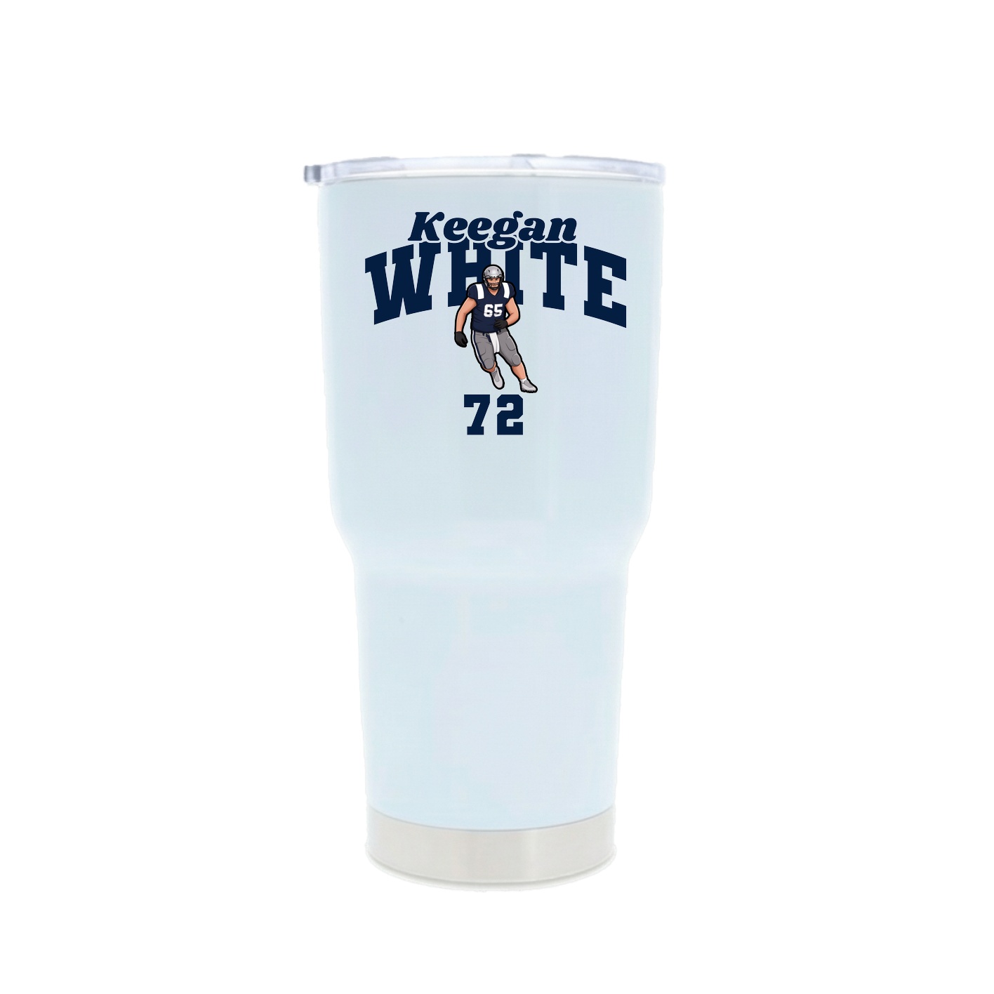 30oz Stainless Steel Tumbler — Signature Arch in White