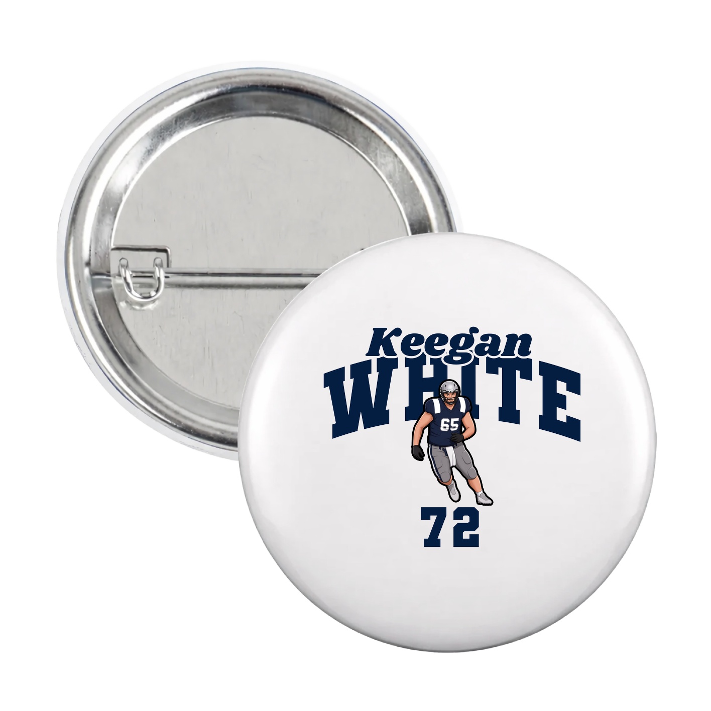 Game Day Button — Signature Arch in White