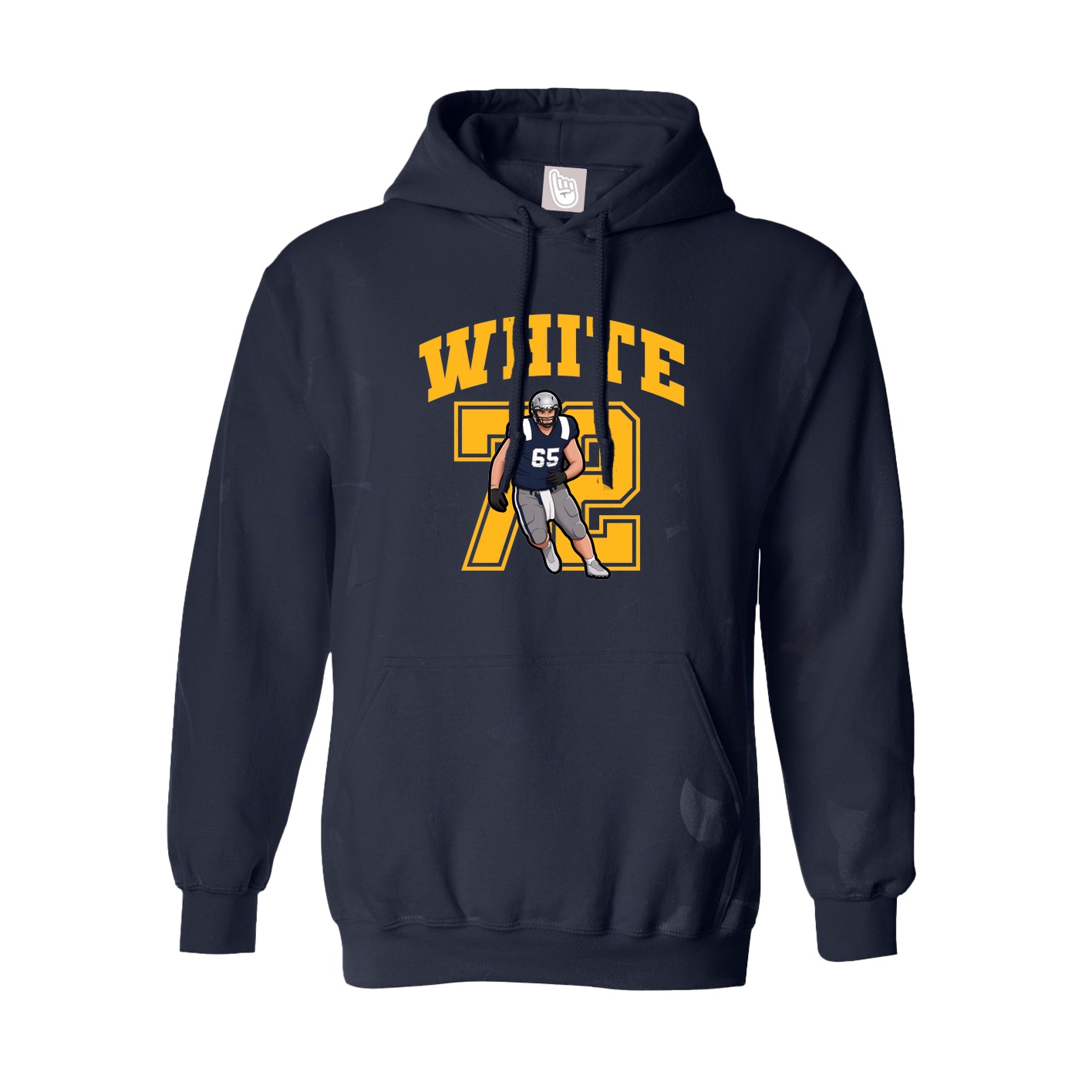 Hoodie — Number in Navy