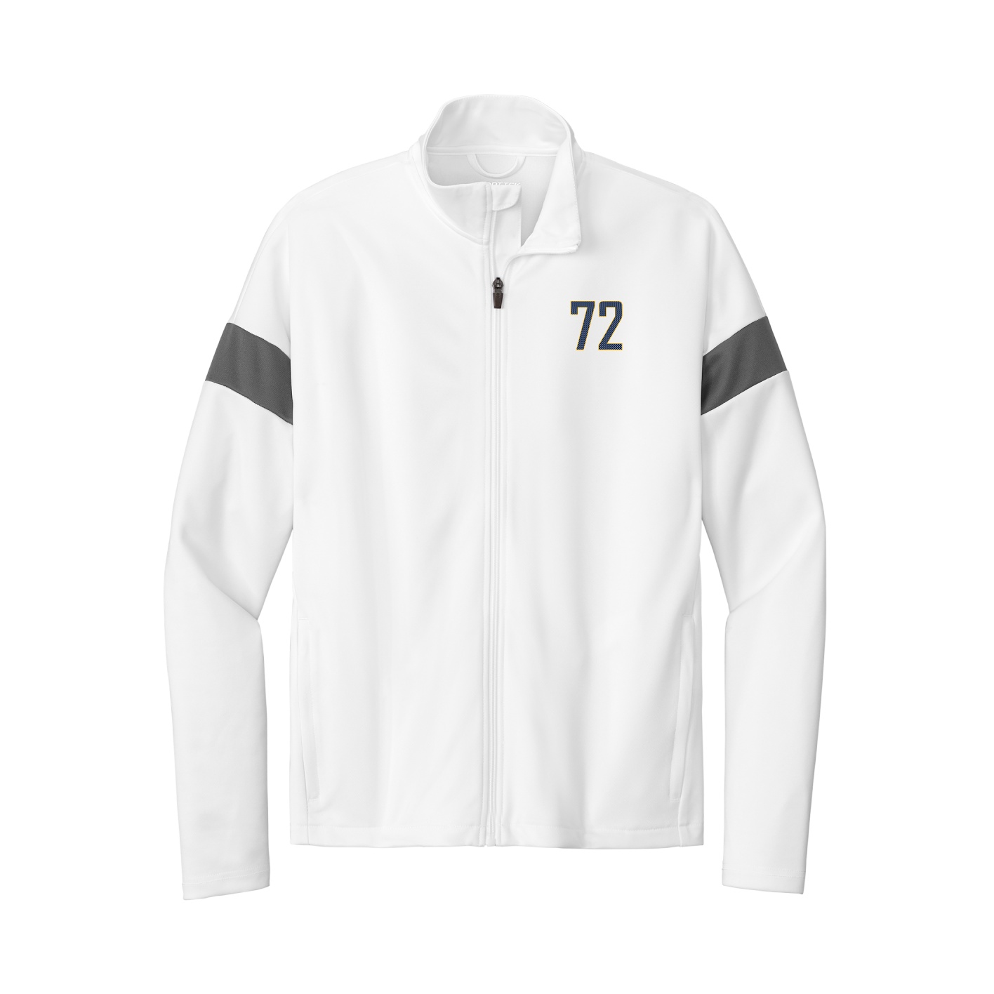 Team Travel Full-Zip Jacket — Front Shirsy in White/Grey