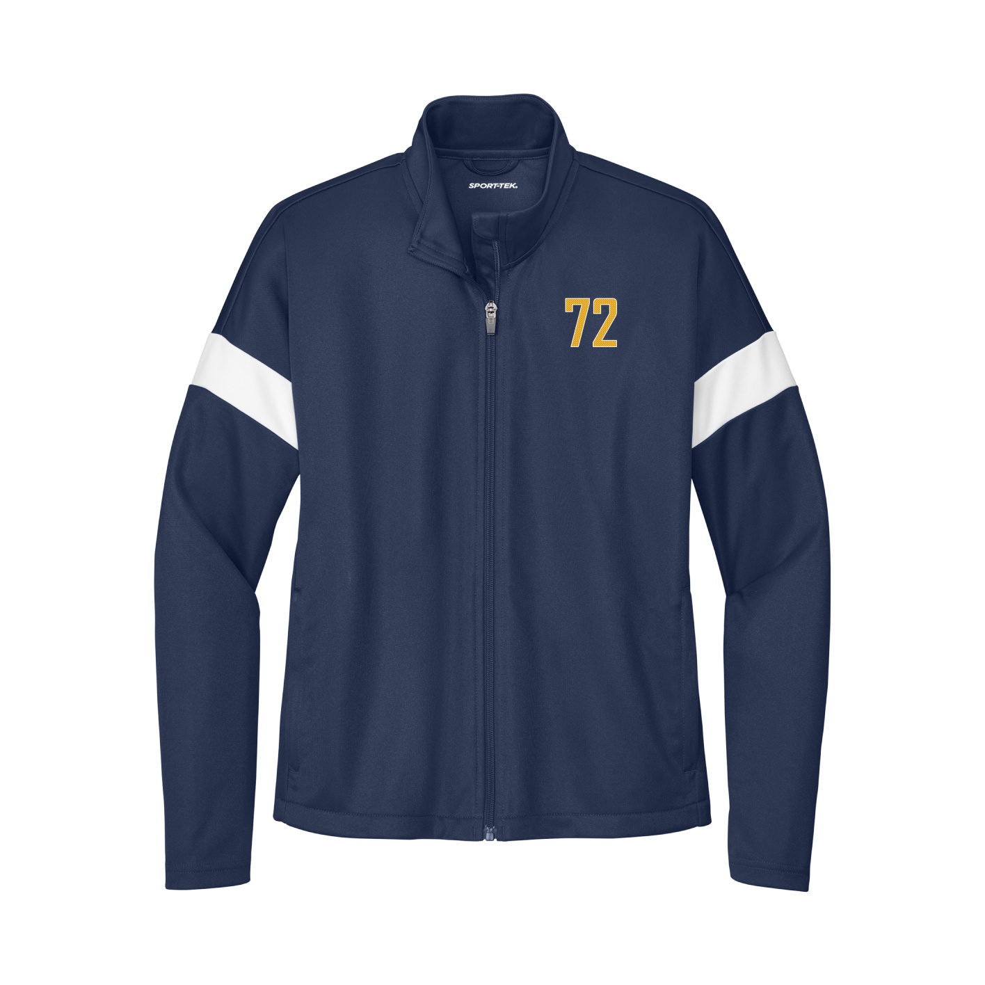 Womens Team Travel Full-Zip Jacket — Front Shirsy in Navy/White
