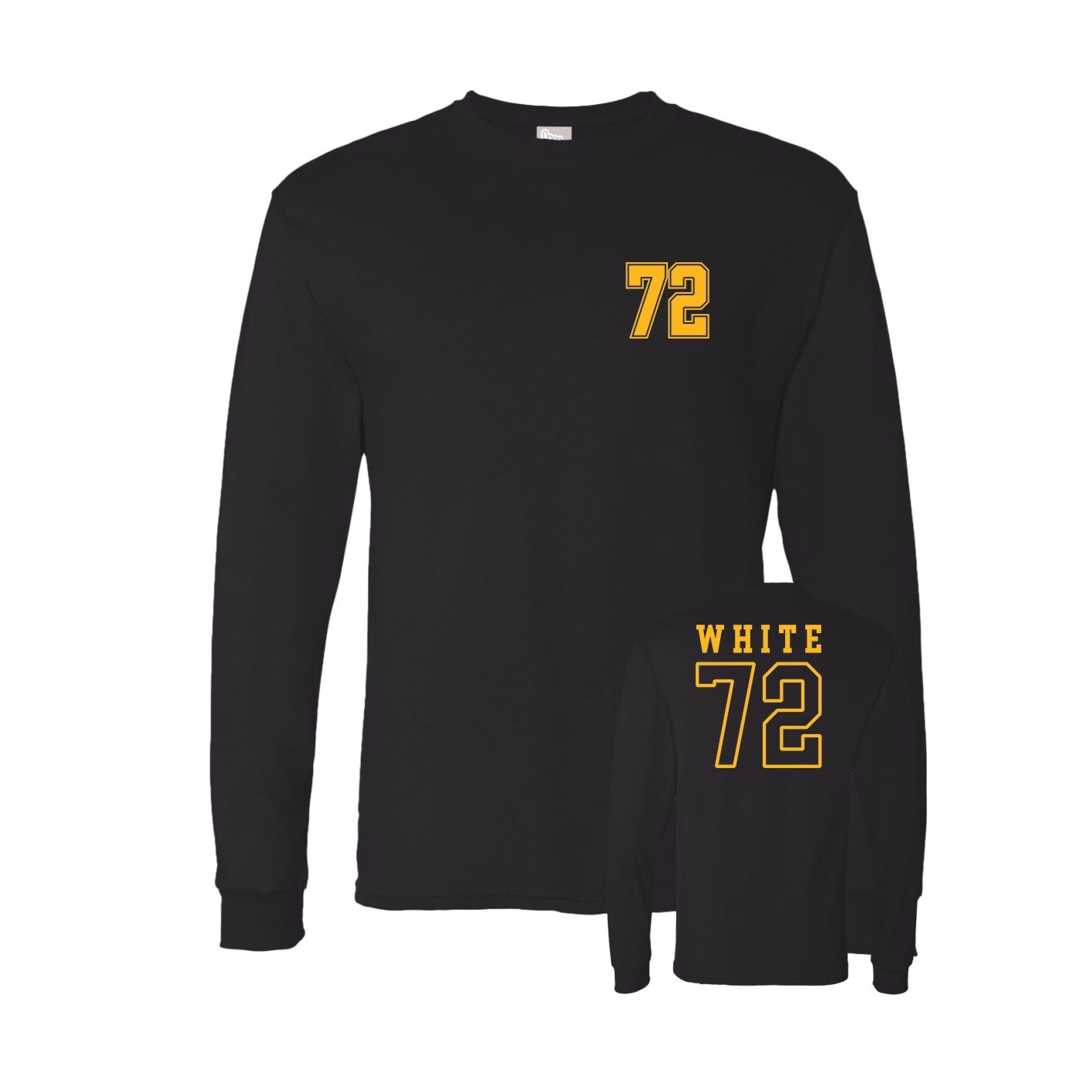 Long Sleeve Tee — Chest Back in Black