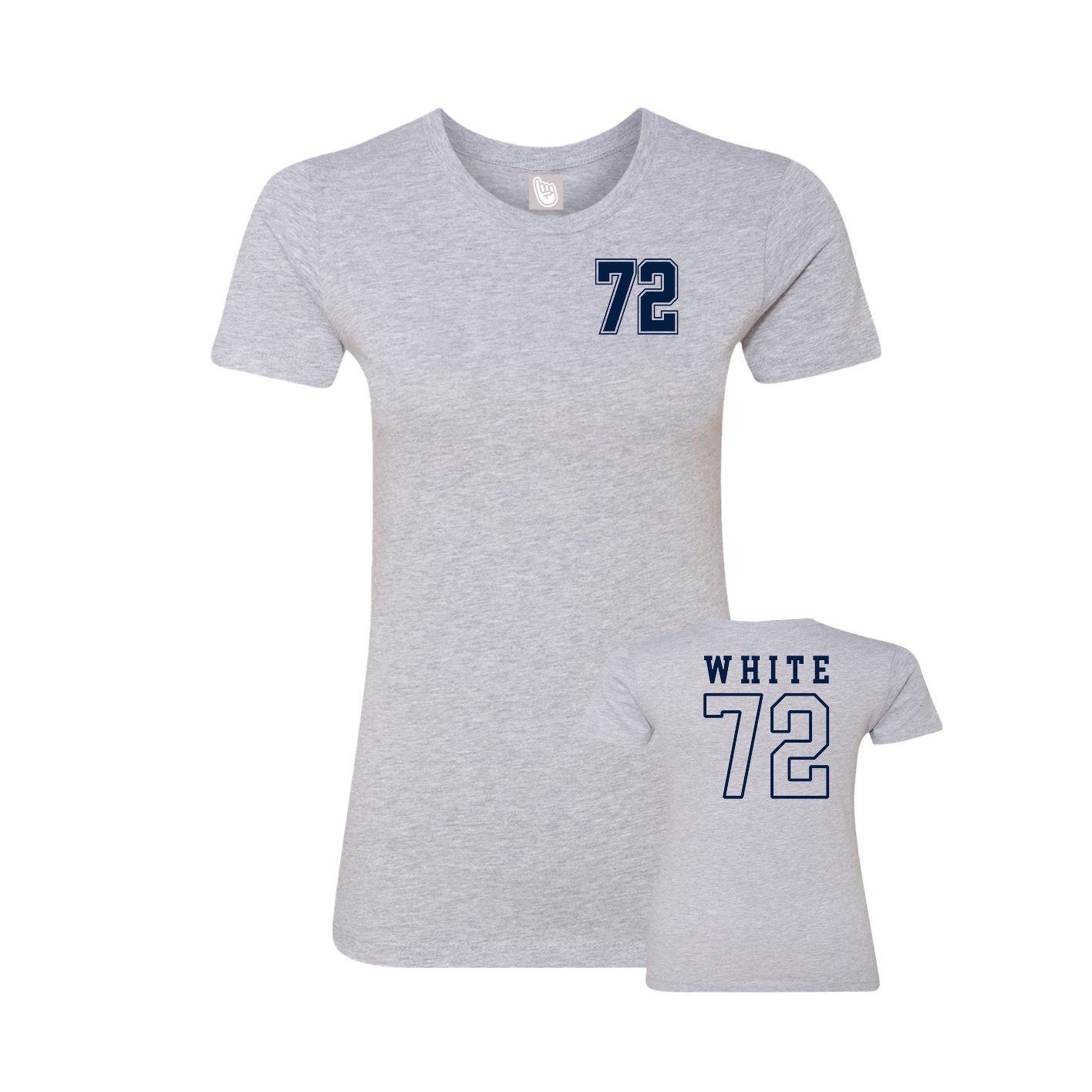 Womens Tee — Chest Back in Grey