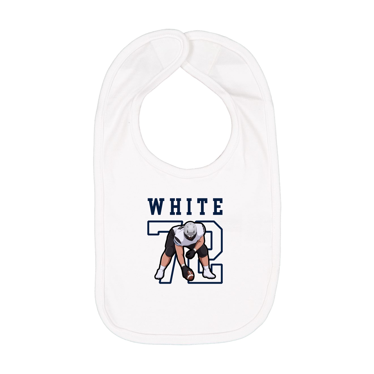 Infant Bib — Shirsey in White