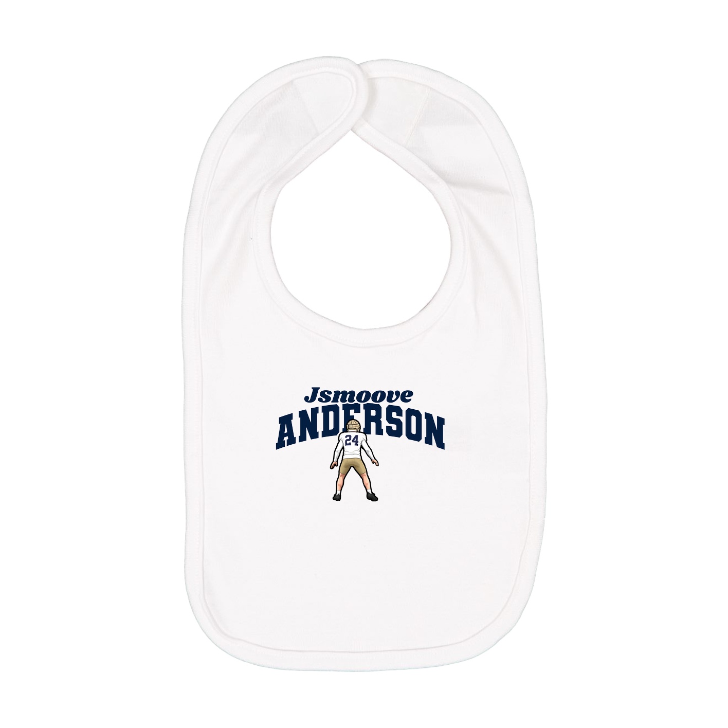 Infant Bib — Signature Arch in White