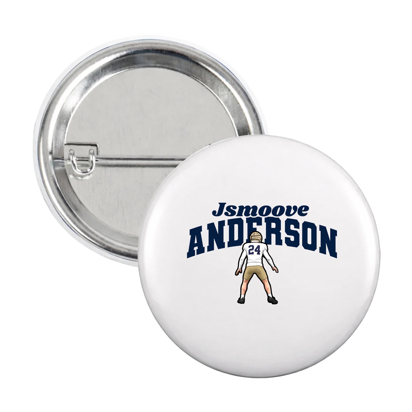 Game Day Button — Signature Arch in White
