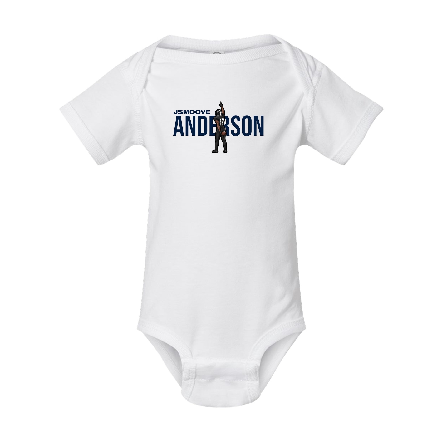 Baby Onesie — Player Name in White