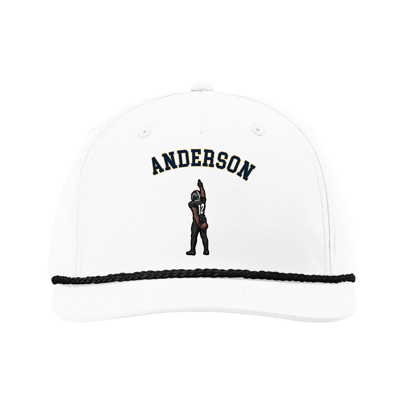 Five-Panel Classic Rope Cap — Shirsey Arch in White