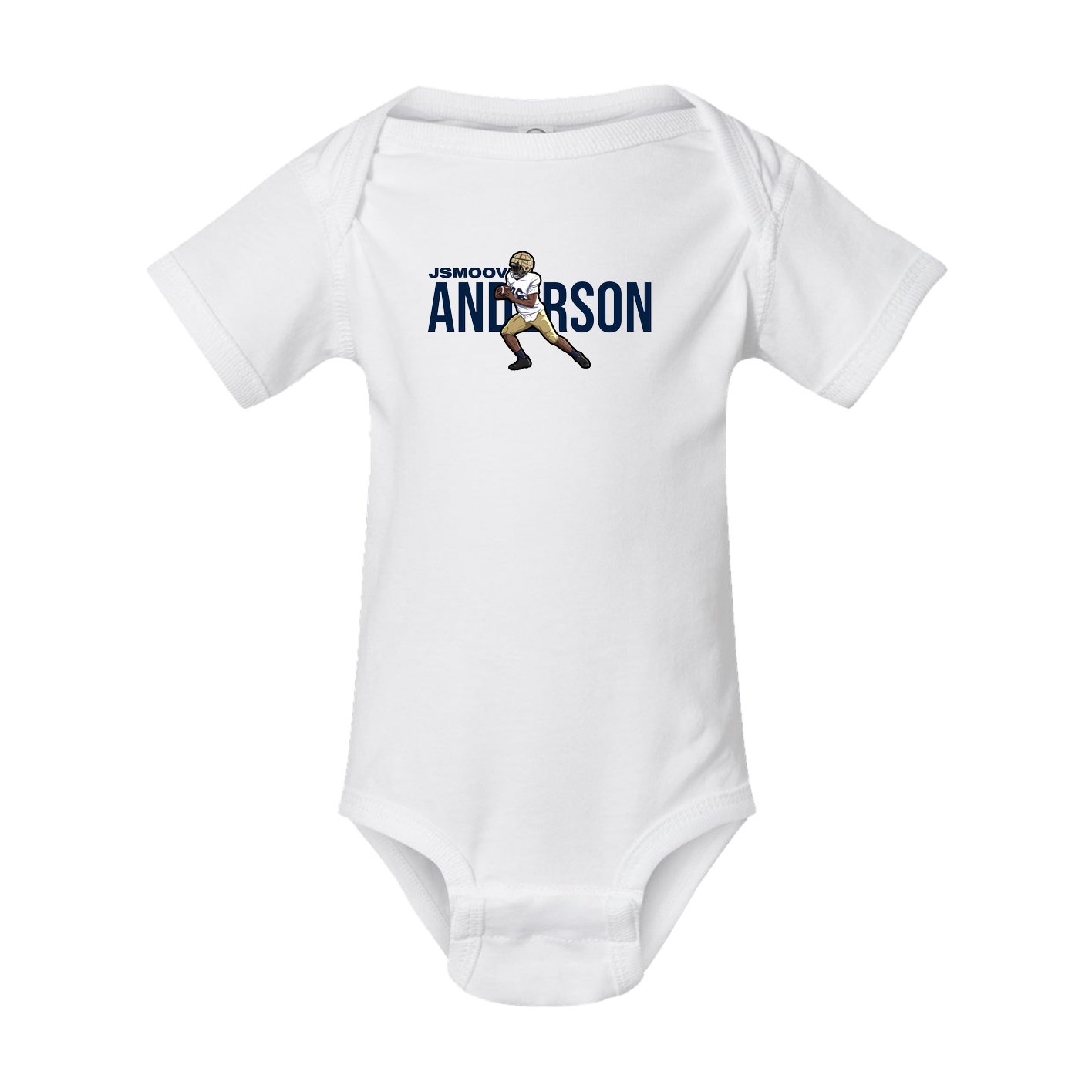 Baby Onesie — Player Name in White