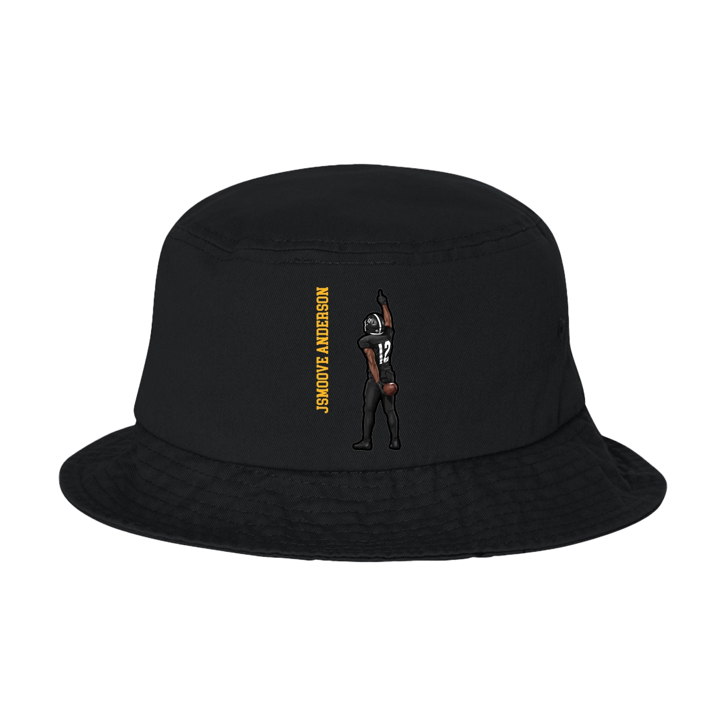 Bucket Cap — Name Vertical in Black