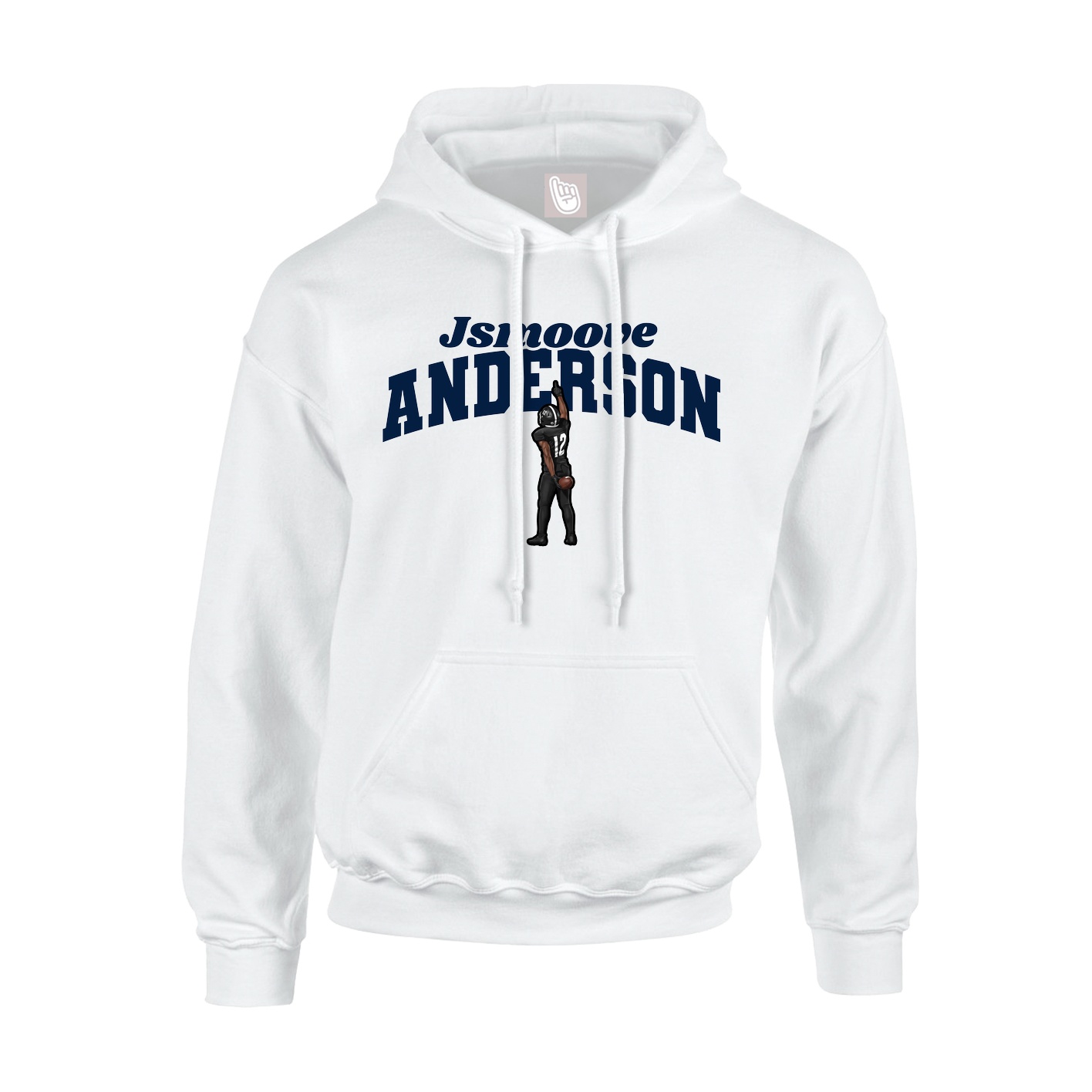 Hoodie — Signature Arch in White