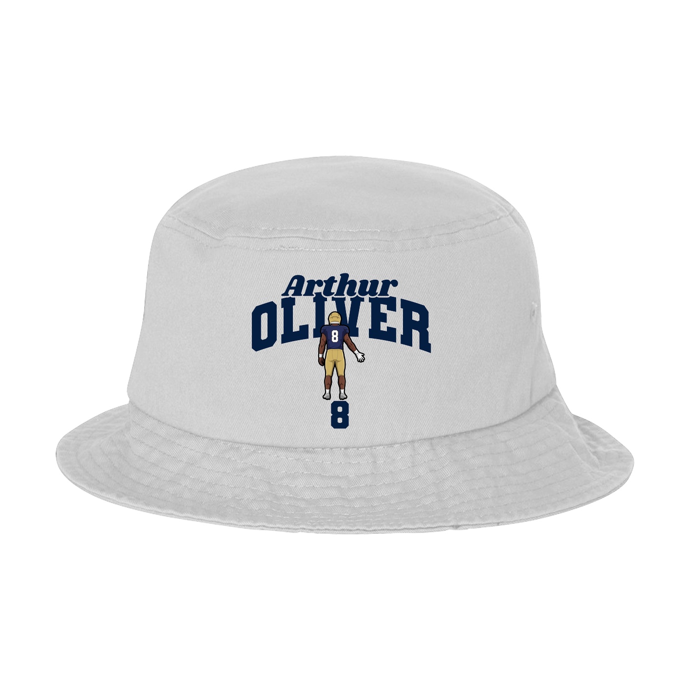 Bucket Cap — Signature Arch in White