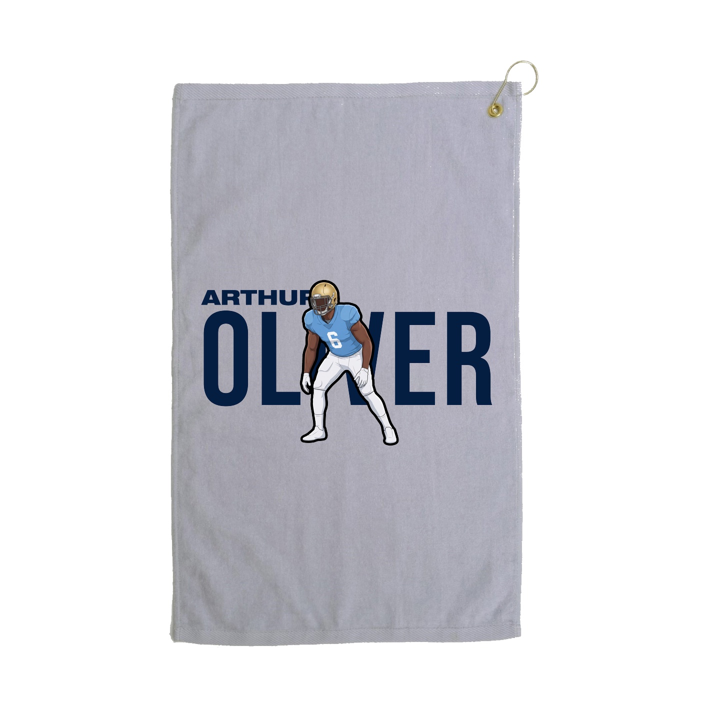 Golf Towel — Player Name in Grey