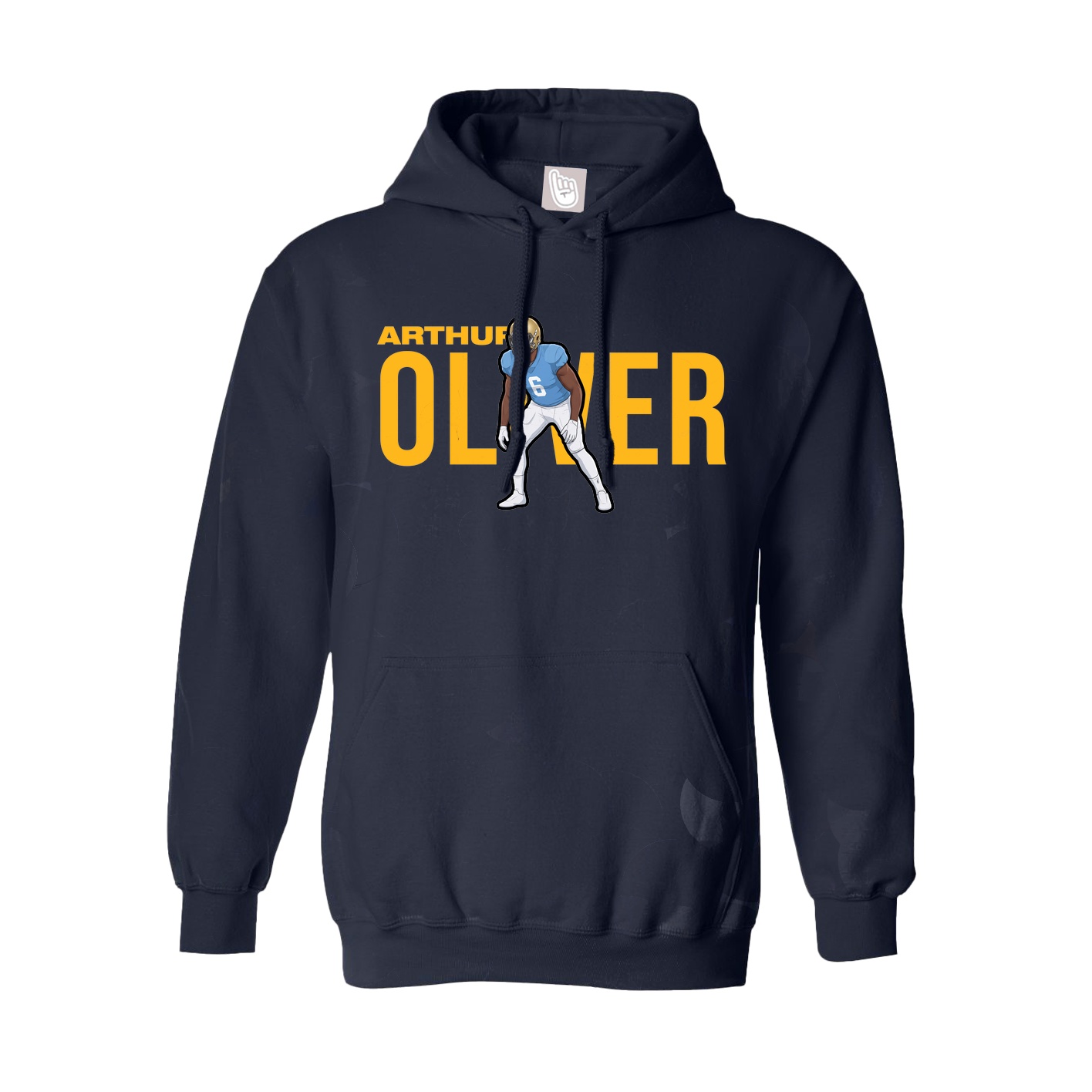 Hoodie — Player Name in Navy