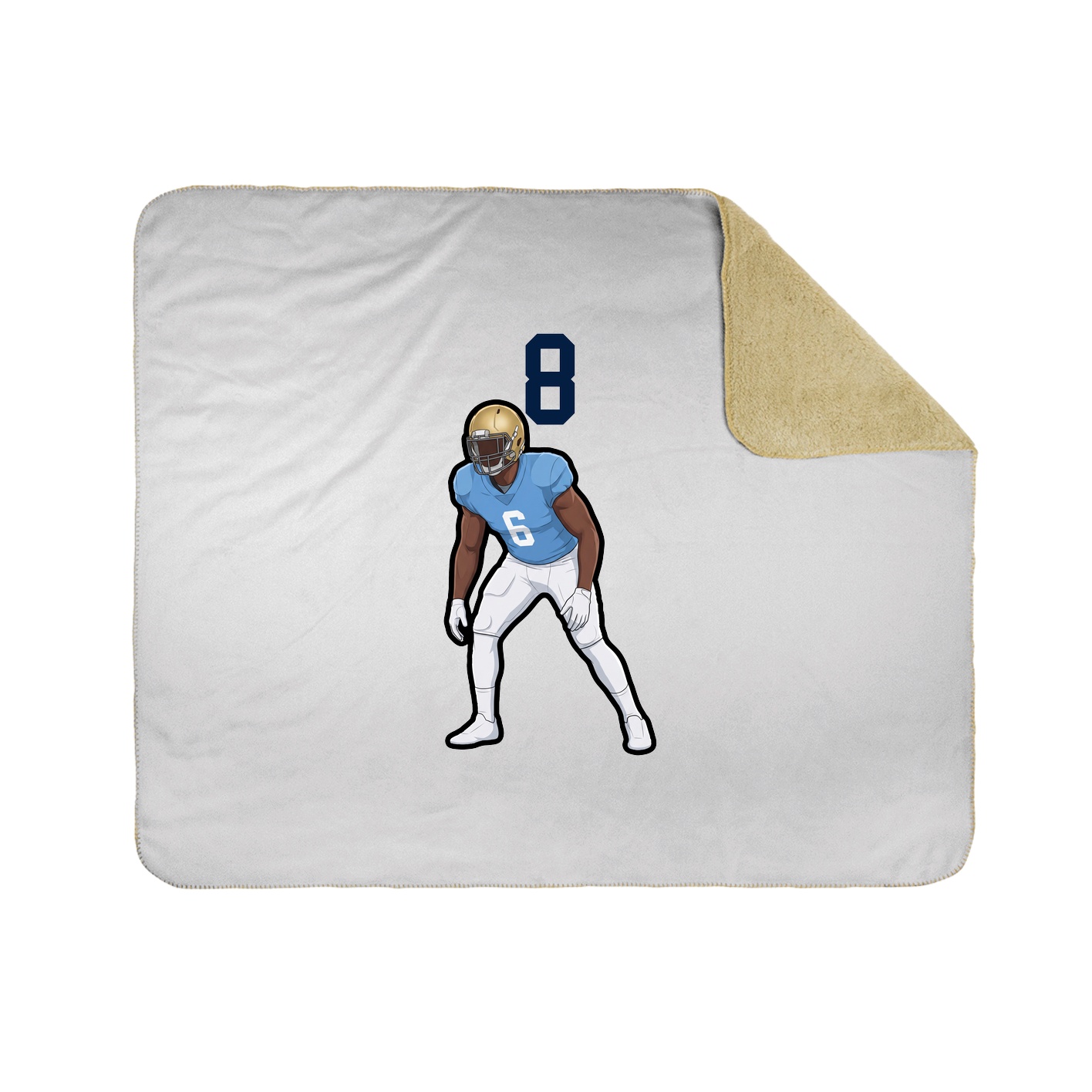 Throw Blanket — Number Top in White