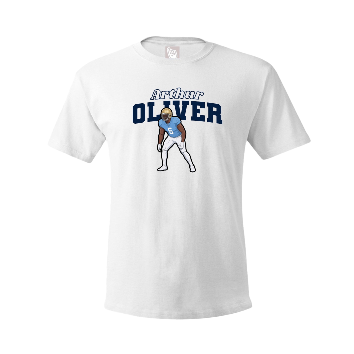 Youth Tee — Name Arch in White