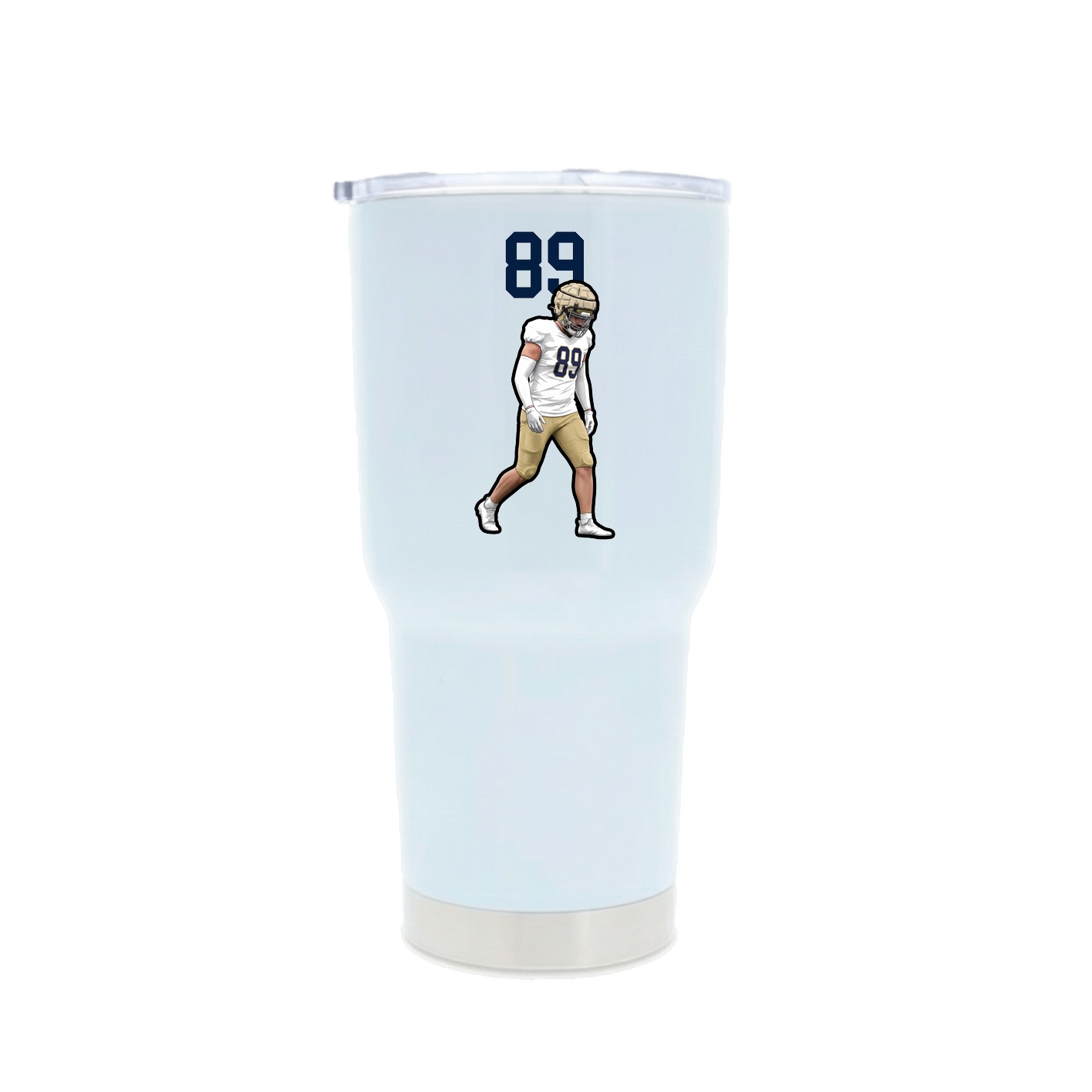 30oz Stainless Steel Tumbler — Number Top in White