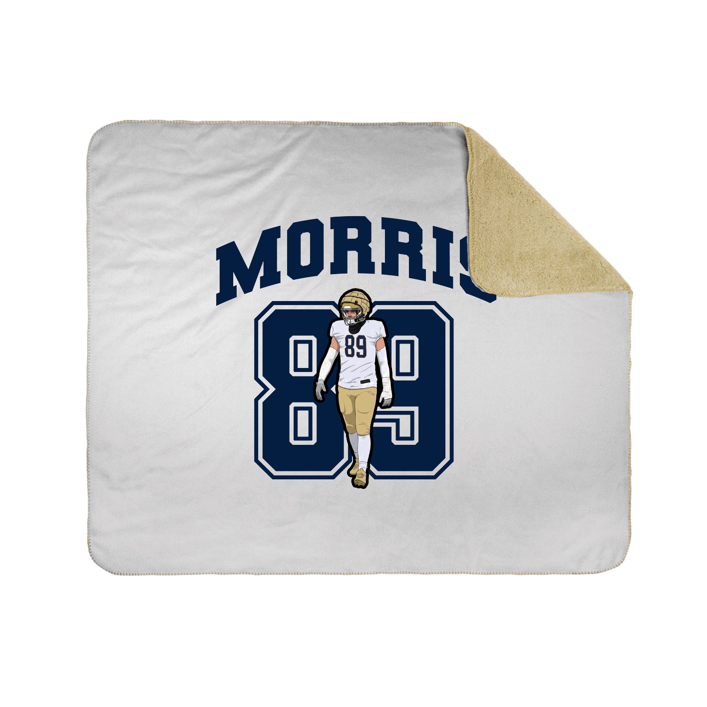 Throw Blanket — Number in White
