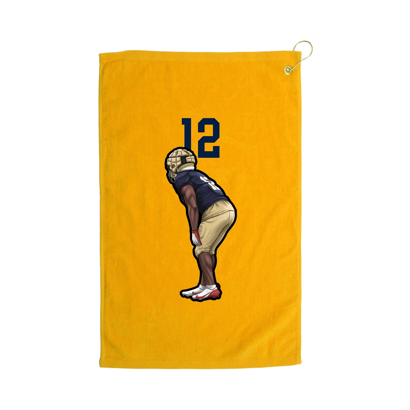 Golf Towel — Number Top in Gold