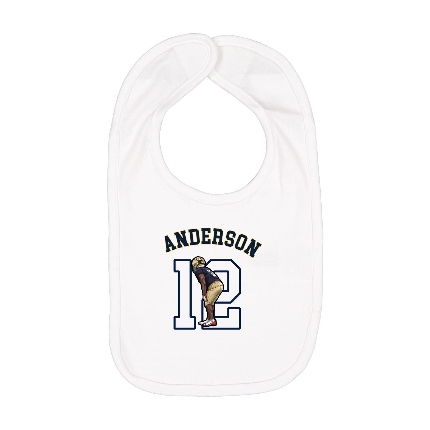 Infant Bib — Shirsey Arch in White