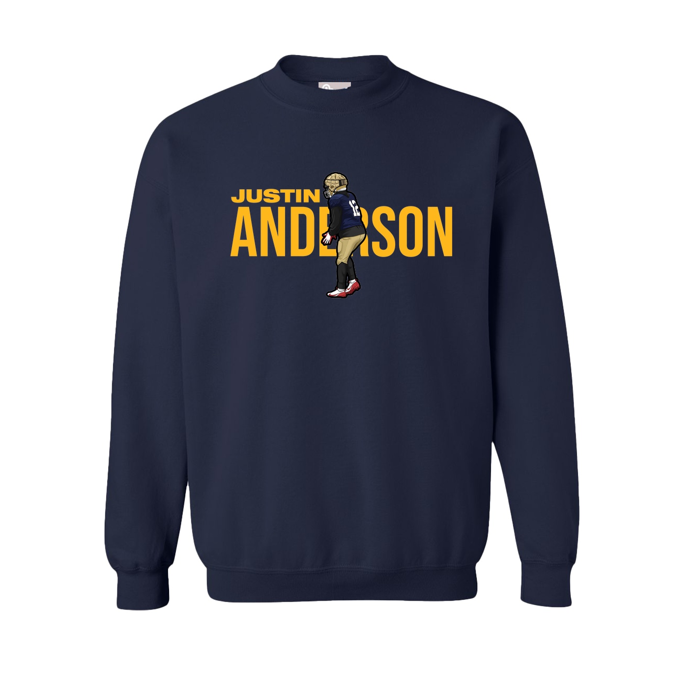 Fleece Crew — Player Name in Navy