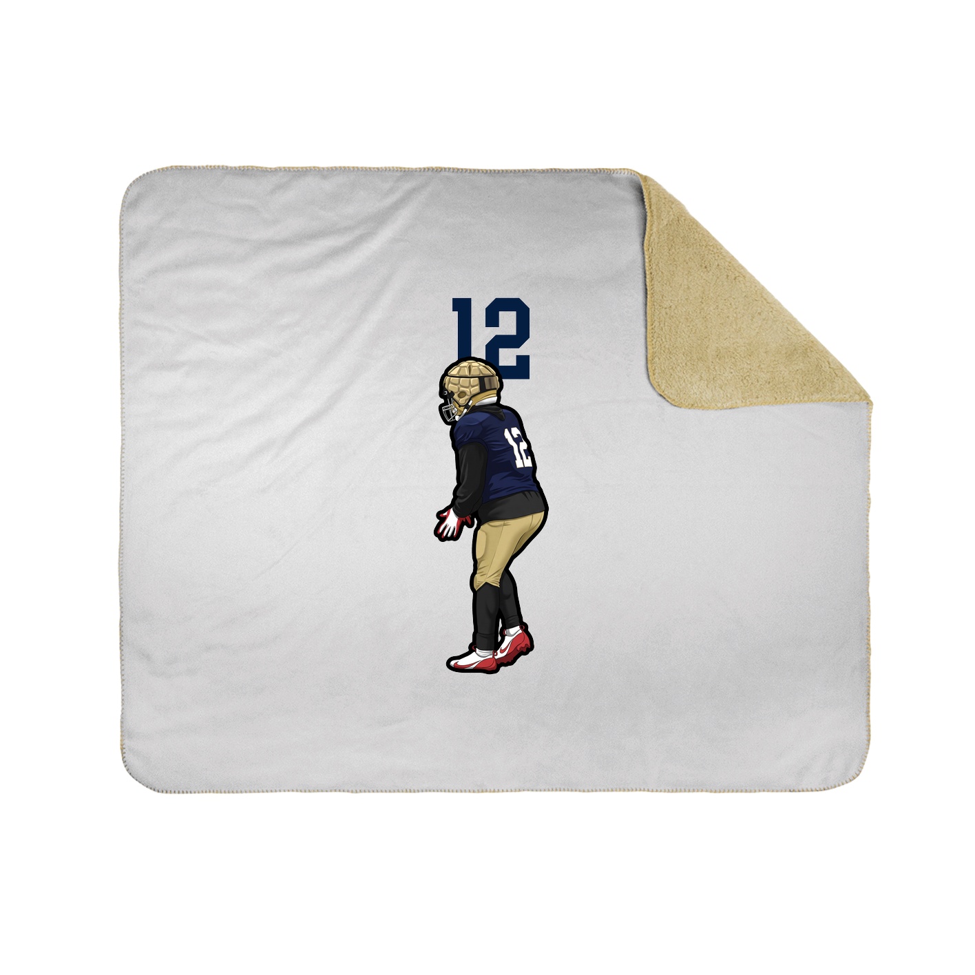 Throw Blanket — Number Top in White