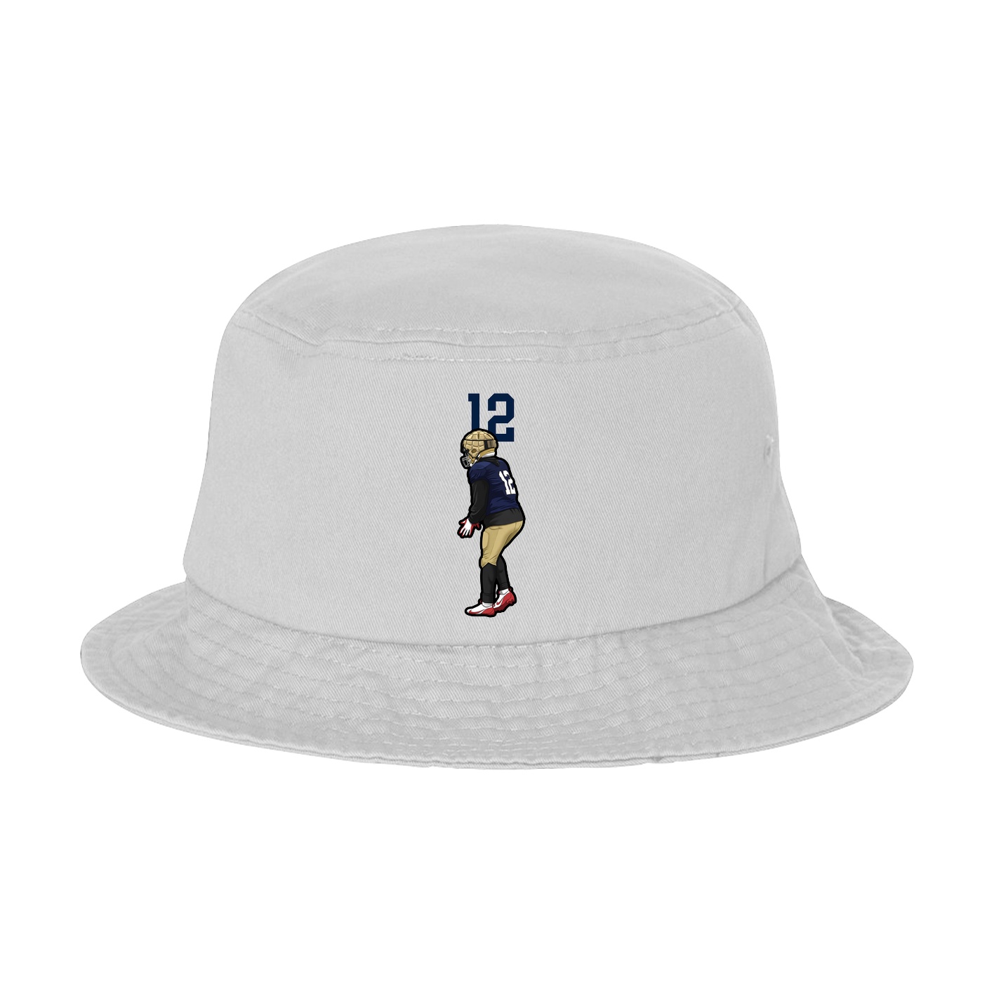 Bucket Cap — Number Top in White