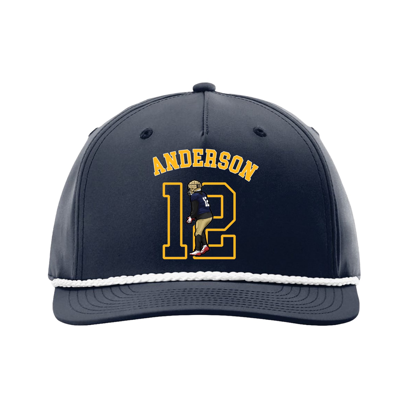 Five-Panel Classic Rope Cap — Shirsey Arch in Navy