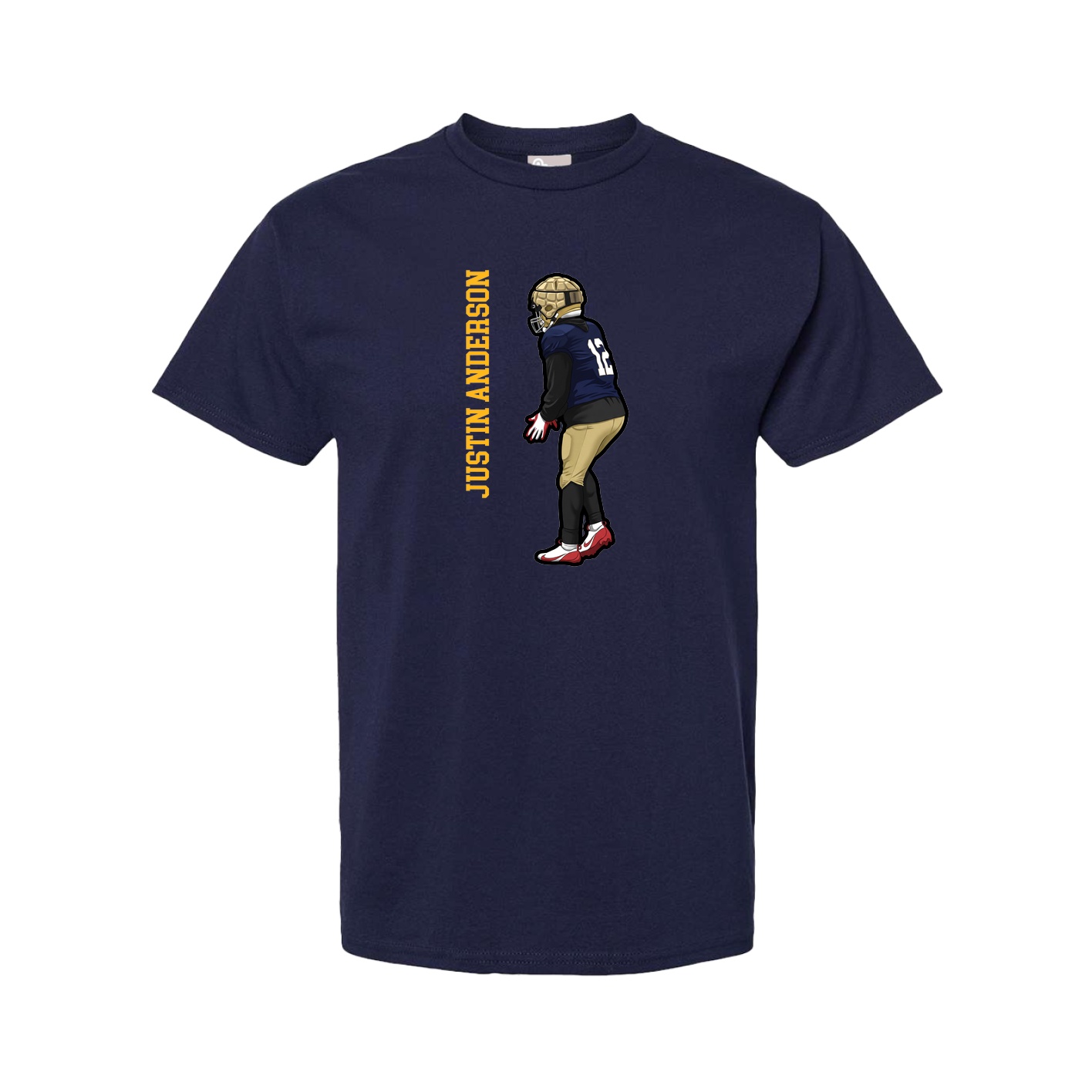Youth Tee — Name Vertical in Navy