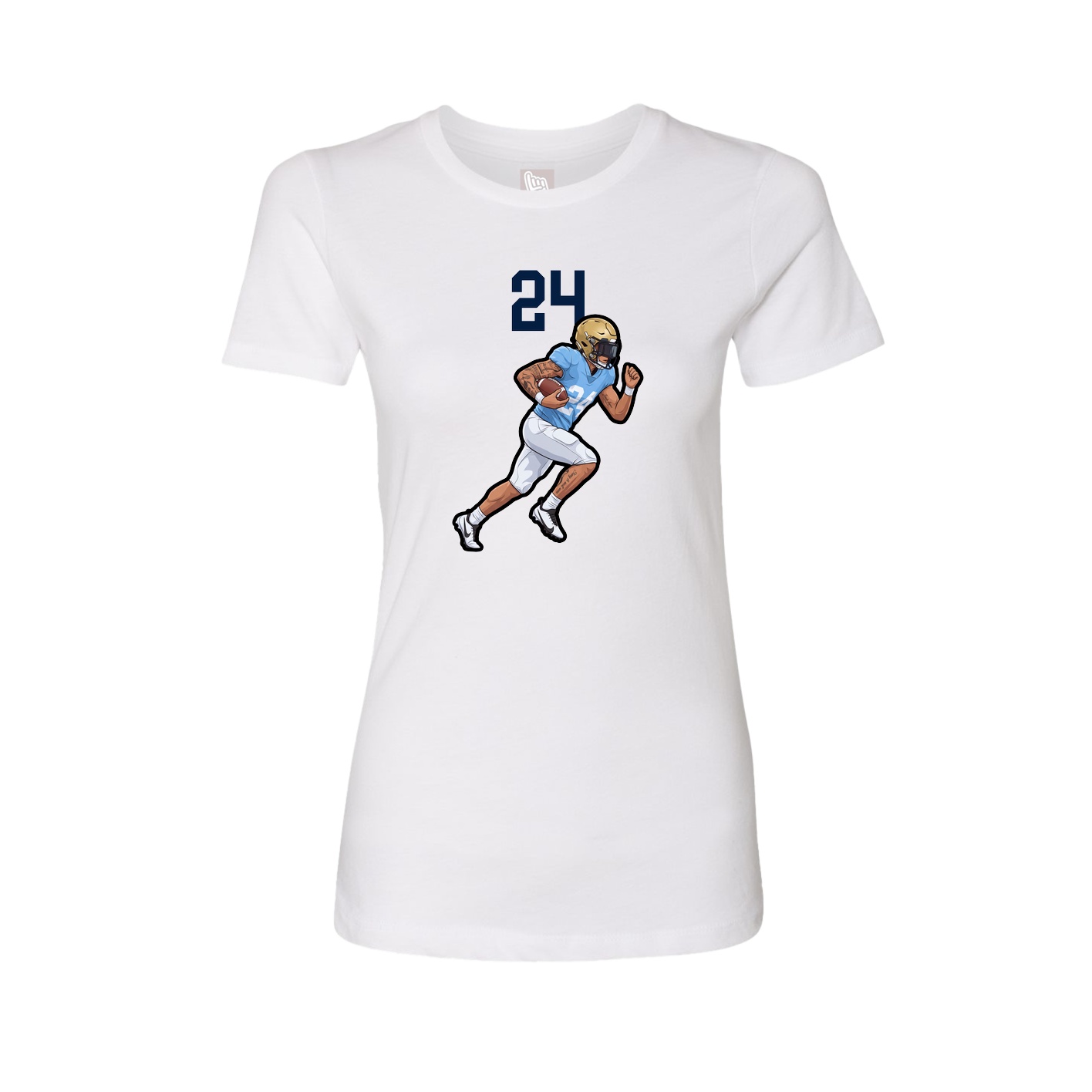 Fitted Women's Tee — Number Top in White