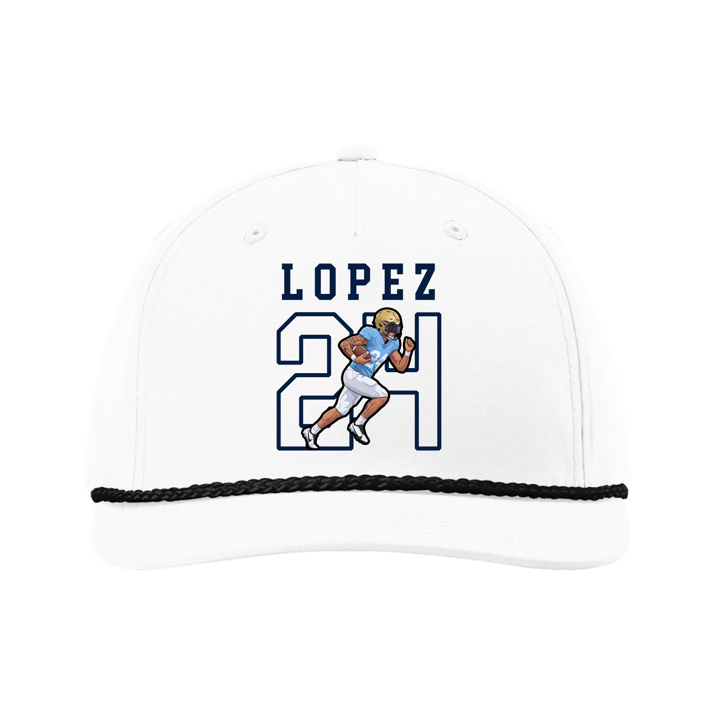 Five-Panel Classic Rope Cap — Shirsey in White