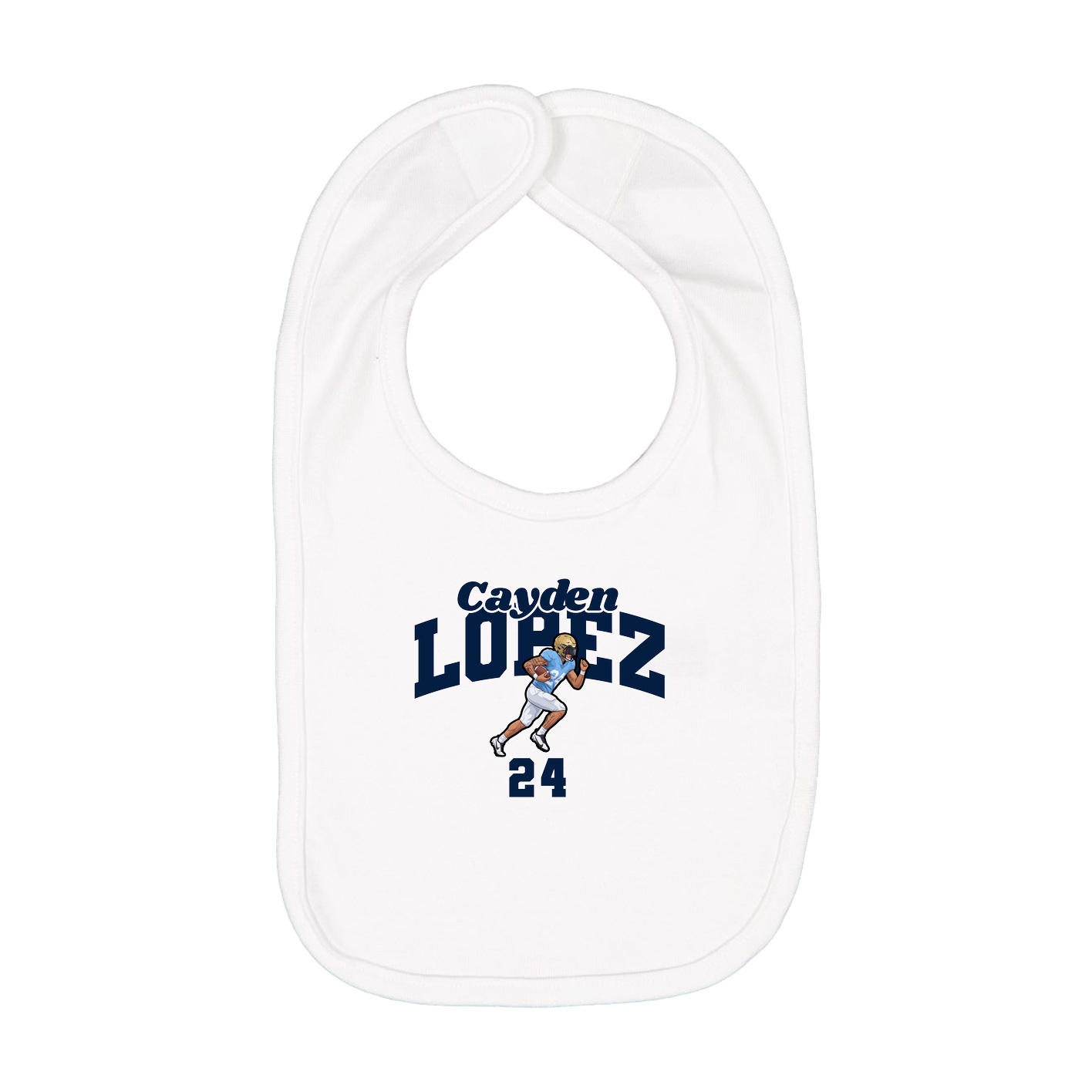 Infant Bib — Signature Arch in White