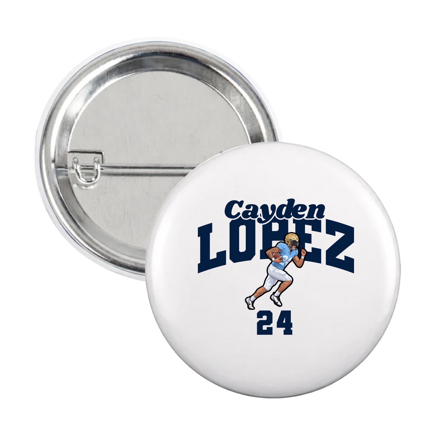 Game Day Button — Signature Arch in White