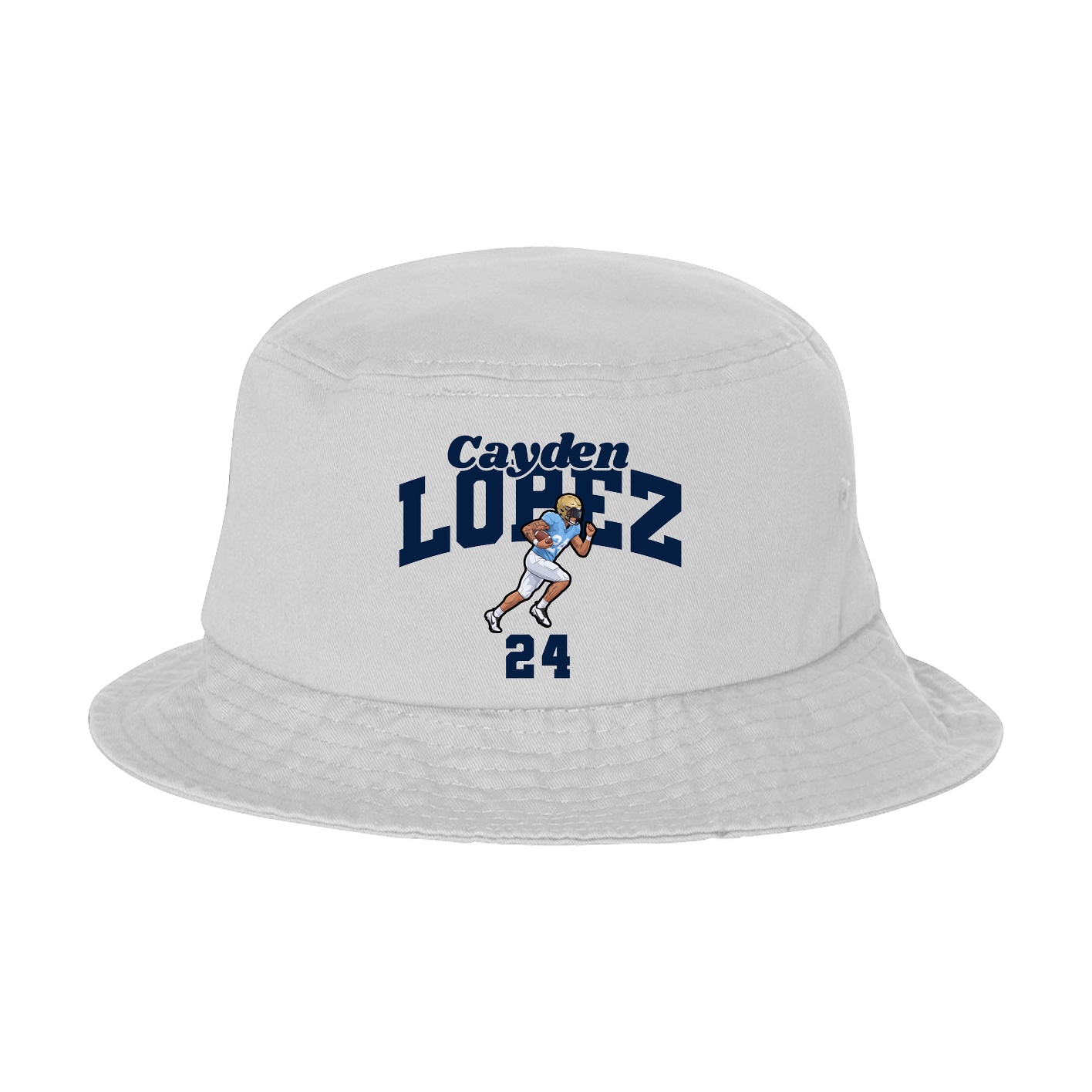 Bucket Cap — Signature Arch in White