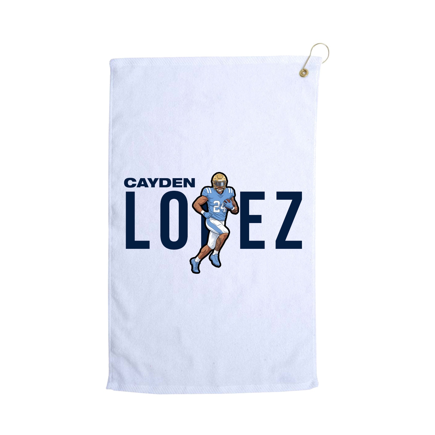 Golf Towel — Player Name in White