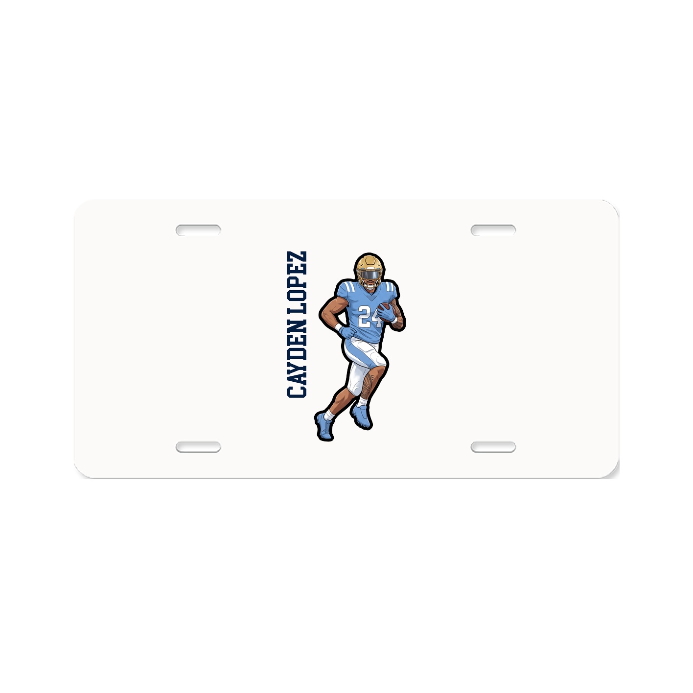 License Plate — Name Vertical in Classic
