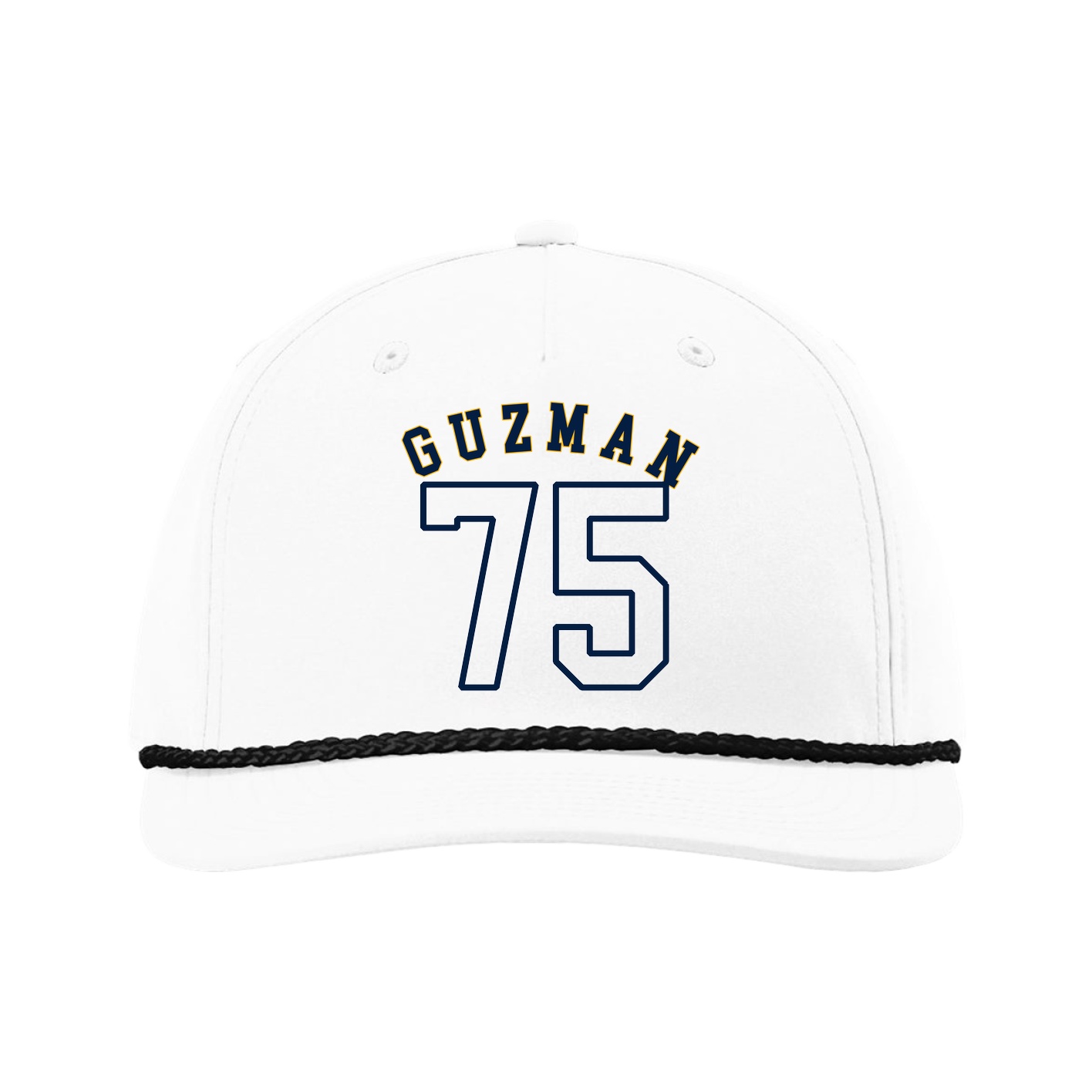 Five-Panel Classic Rope Cap — Shirsey Arch in White