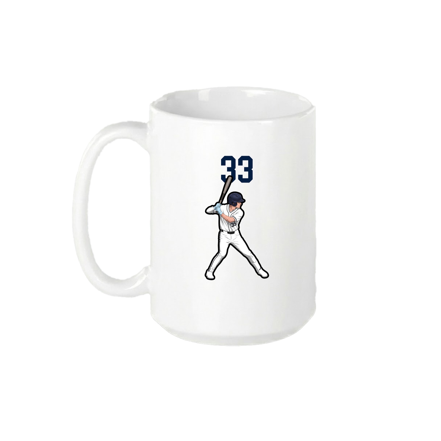 15oz Coffee Mug — Number Top in White