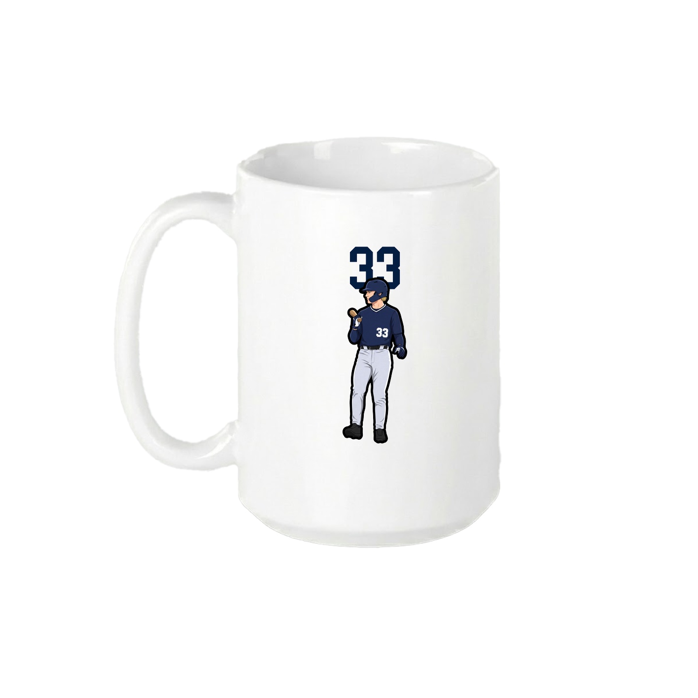 15oz Coffee Mug — Number Top in White