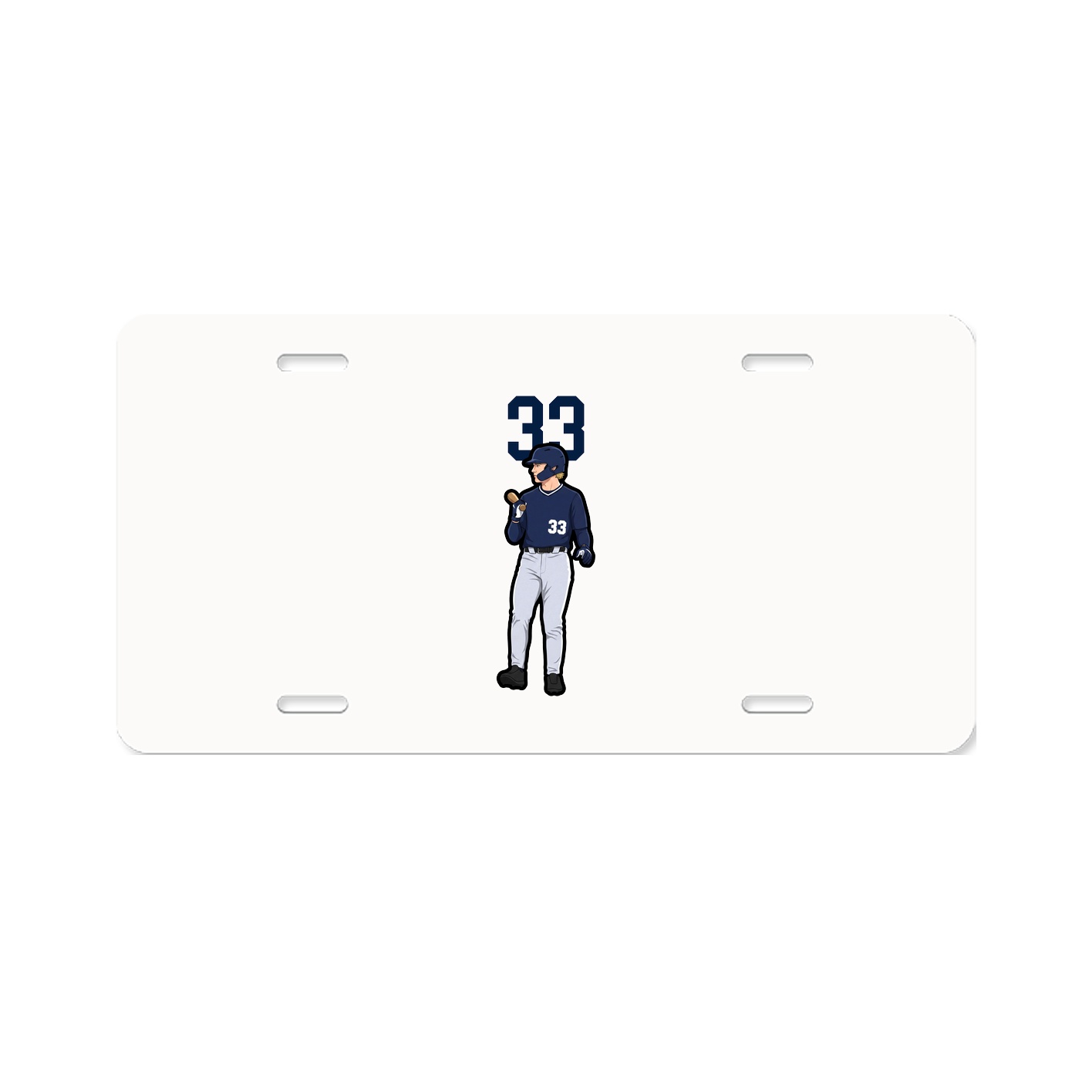 License Plate — Number Top in Classic
