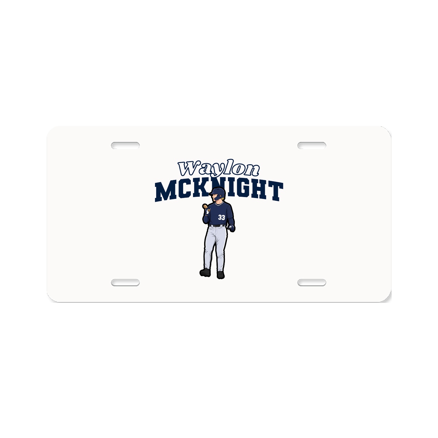 License Plate — Name Arch in Classic
